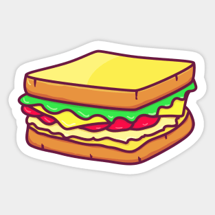 Sandwich Cartoon Sticker